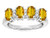 Star K Oval 5x3 Genuine Citrine 4 Four Stone Band Ring - 317085A9