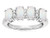 Star K Oval 5x3 Genuine Opal 4 Four Stone Band Ring - 317081P4