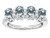 Star K Oval 5x3 Genuine Aquamarine 4 Four Stone Band Ring - 317097AP45