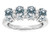 Star K Oval 5x3 Genuine Aquamarine 4 Four Stone Band Ring - 317097AP45