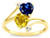 Star K Custom Personalized 2 Two Stone Double Heart Mothers Engagement Promise Birthstone Ring - 317155B45