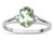 Star K Oval 8x6 Genuine Green Amethyst Split Shank Three Stone Engagement Promise Ring - 317000AF5