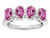 Star K Created Pink Sapphire Oval 5x3 4 Four Stone Band Ring - 317128B45