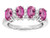 Star K Oval 5x3 Simulated Pink Tourmaline 4 Four Stone Band Ring - 317109AP7