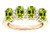 Star K Genuine Peridot Oval 5x3 4 Four Stone Band Ring - 317124B5
