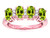Star K Genuine Peridot Oval 5x3 4 Four Stone Band Ring - 317124B5