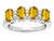 Star K Oval 5x3 Genuine Citrine 4 Four Stone Band Ring - 317103W6