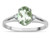 Star K Oval 8x6 Genuine Green Amethyst Split Shank Three Stone Engagement Promise Ring - 316977A65