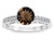 Star K Round 7mm Genuine Smoky Quartz Channel Set Engagement Promise Ring - 316971AF9