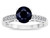 Star K Round 7mm Genuine Black Sapphire Channel Set Engagement Promise Ring - 316935B4