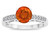 Star K Round 7mm Simulated Orange Mexican Fire Opal Channel Set Engagement Promise Ring - 316968AF6