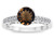 Star K Round 7mm Genuine Smoky Quartz Channel Set Engagement Promise Ring - 316929AP5