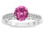 Star K Round 7mm Created Pink Sapphire Channel Set Engagement Promise Ring - 316921AP65