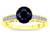 Star K Round 7mm Genuine Black Sapphire Channel Set Engagement Promise Ring - 316914AF65