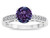 Star K Round 7mm Simulated Alexandrite Channel Set Engagement Promise Ring - 316923W4