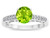 Star K Round 7mm Genuine Peridot Channel Set Engagement Promise Ring - 316916W6