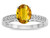 Star K Oval 8x6 Genuine Citrine Channel Set Engagement Promise Ring - 316813A45