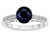 Star K Round 7mm Genuine Black Sapphire Channel Set Engagement Promise Ring - 316914AP75