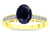 Star K Oval 8x6 Genuine Black Sapphire Channel Set Engagement Promise Ring - 316812B55