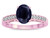 Star K Oval 8x6 Genuine Black Sapphire Channel Set Engagement Promise Ring - 316812B55