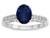 Star K Oval 8x6 Genuine Sapphire Channel Set Engagement Promise Ring - 316811A7