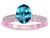 Star K Oval 8x6 Genuine Blue Topaz Channel Set Engagement Promise Ring - 316805B45