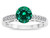 Star K Round 7mm Simulated Emerald Channel Set Engagement Promise Ring - 316924W45