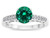 Star K Round 7mm Simulated Emerald Channel Set Engagement Promise Ring - 316924W45