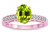 Star K Oval 8x6 Genuine Peridot Channel Set Engagement Promise Ring - 316814B75