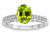 Star K Oval 8x6 Genuine Peridot Channel Set Engagement Promise Ring - 316814A8