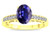 Star K Oval 8x6 Genuine Iolite Channel Set Engagement Promise Ring - 316809B85