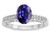 Star K Oval 8x6 Genuine Iolite Channel Set Engagement Promise Ring - 316809P8