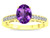 Star K Oval 8x6 Genuine Amethyst Channel Set Engagement Promise Ring - 316804B45