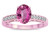 Star K Oval 8x6 Created Pink Sapphire Channel Set Engagement Promise Ring - 316818B85