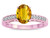 Star K Oval 8x6 Genuine Citrine Channel Set Engagement Promise Ring - 316813B9