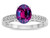 Star K Oval 8x6 Genuine Rhodolite Channel Set Engagement Promise Ring - 316816B75