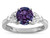 Star K Round 7mm Simulated Alexandrite Marquee Design Promise Engagement Ring - 316777B5
