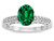 Star K Oval 8x6 Simulated Emerald Channel Set Engagement Promise Ring - 316842W6