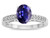 Star K Oval 8x6 Genuine Iolite Channel Set Engagement Promise Ring - 316830AP4