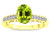 Star K Oval 8x6 Genuine Peridot Channel Set Engagement Promise Ring - 316835AF45
