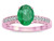 Star K Oval 8x6 Genuine Emerald Channel Set Engagement Promise Ring - 316831AF8