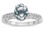 Star K Oval 8x6 Genuine Aquamarine Channel Set Engagement Promise Ring - 316828AP5