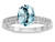 Star K Oval 8x6 Genuine Sky Blue Topaz Channel Set Engagement Promise Ring - 316827AF65