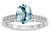 Star K Oval 8x6 Genuine Sky Blue Topaz Channel Set Engagement Promise Ring - 316827W8