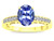Star K Oval 8x6 Genuine Tanzanite Channel Set Engagement Promise Ring - 316829AF7
