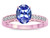 Star K Oval 8x6 Genuine Tanzanite Channel Set Engagement Promise Ring - 316829AF9