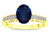 Star K Oval 8x6 Genuine Sapphire Channel Set Engagement Promise Ring - 316832W6