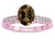 Star K Oval 8x6 Genuine Smoky Quartz Channel Set Engagement Promise Ring - 316824B8
