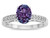 Star K Oval 8x6 Simulated Alexandrite Channel Set Engagement Promise Ring - 316820A6