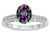 Star K Oval 8x6 Rainbow Mystic Topaz Channel Set Engagement Promise Ring - 316843W9